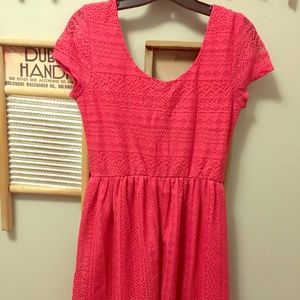 Pink flower dress